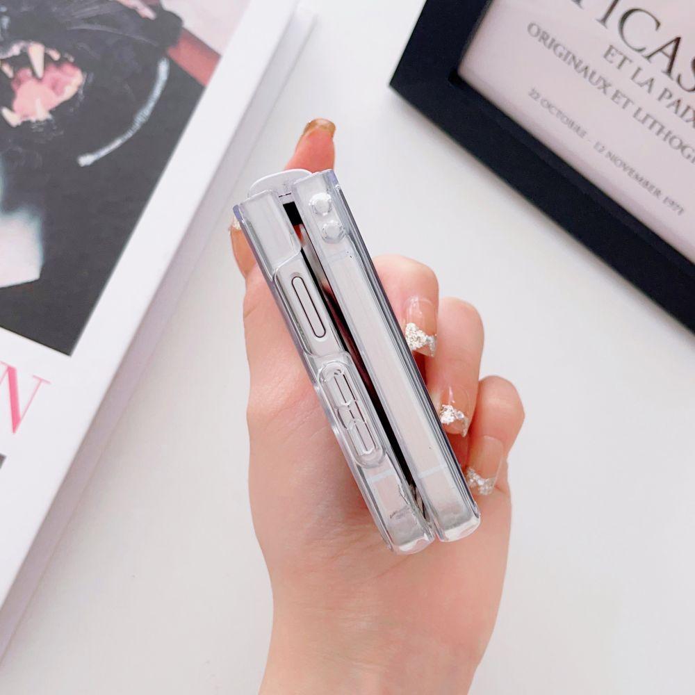 For Samsung Galaxy Z Flip 4 Zflip 3 5g Zflip4 Case Mirror Silicone Folding Shockproof Protection Hard Back Cover Accessories