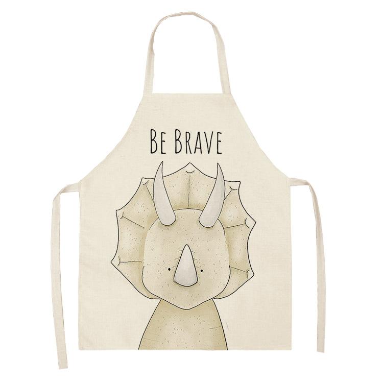 Kitchen Apron Animal Print Apron Lion Moose Bear Fox Aprons Women Sleeveless Cycling Bibs Kids Apron Home Bibs