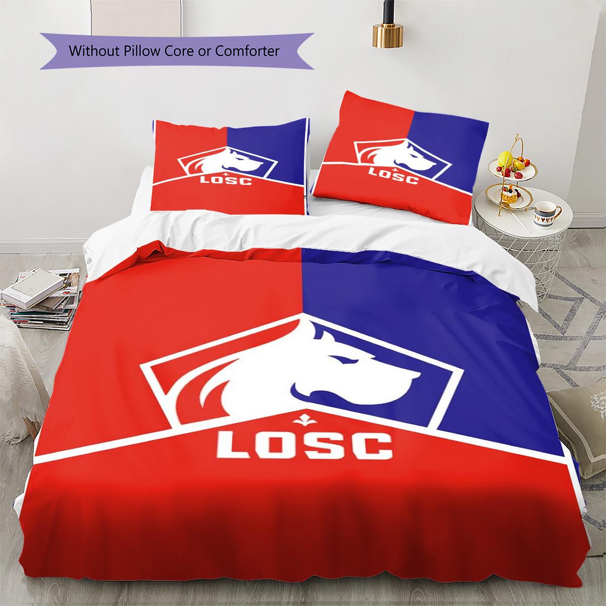 

LOSC Lille Pattern Bedding Set Quilt Cover Pillowcase Home Decor Gift (1 * duvet cover + 2 * pillowcase, without core) 135x200cm