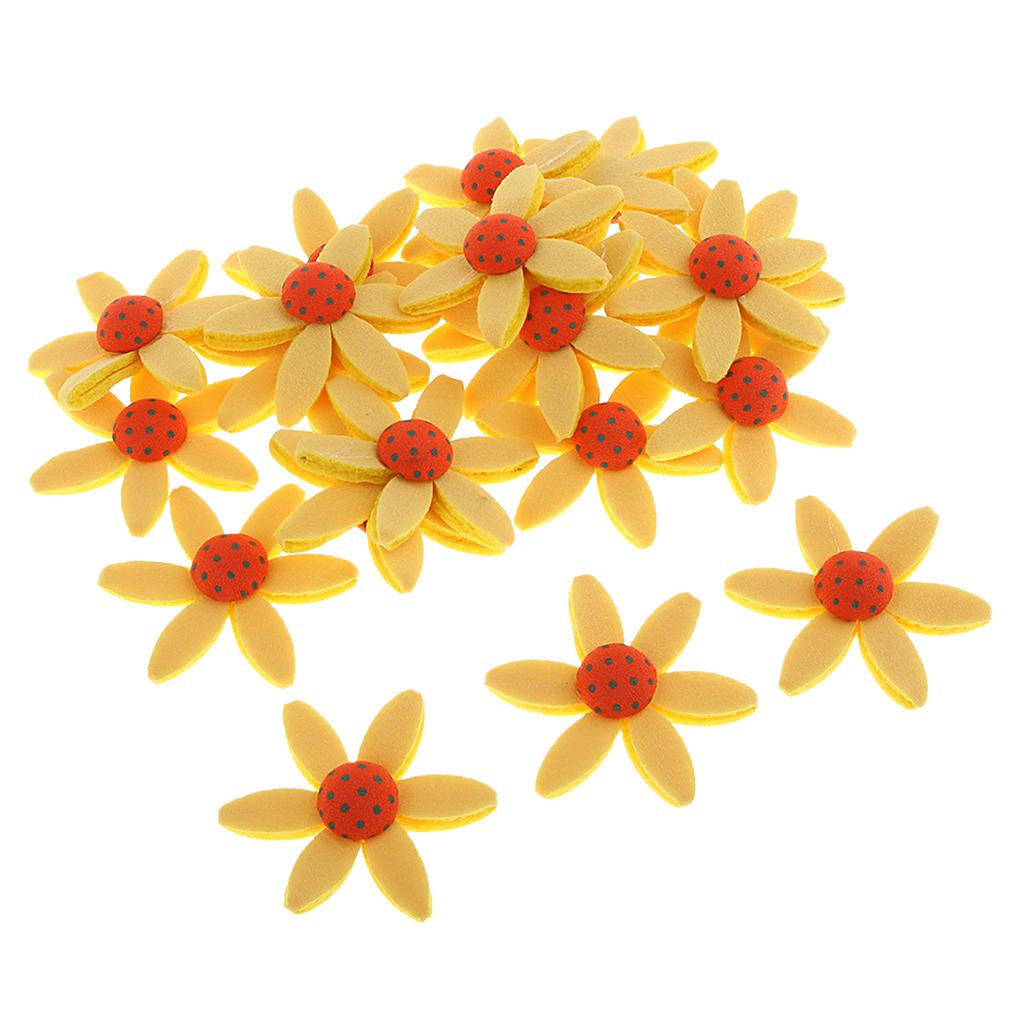 

Foam Flower Stickers Self-adhesive EVA Scrapbooking Decoration Craft Embellishments for Kids DIY Hair Accessories жёлтый