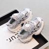 Girls shoes 2025 new autumn children's sports net shoes running breathable older children's girls dad shoes rotating buckle
