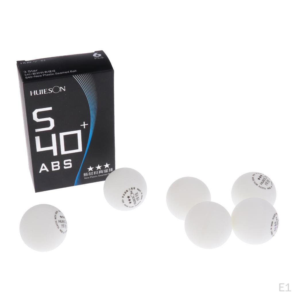 6 Pieces 40+mm Table Tennis Balls For Advanced Training / Competition