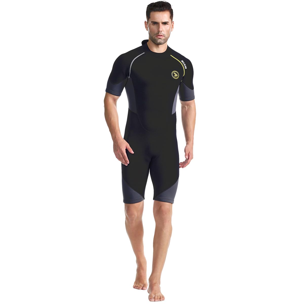 

Neoprene Short Sleeve Spring Wetsuit with Back Zip for and Size Small Men s 1.5mm Surfing, SUP, Bodyboarding, Diving, Fishing, Snorkeling,