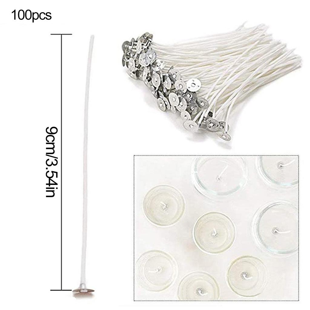 50pcs/set 40 Strands Candle Wicks Soy Wax Core Woven Cotton Core Kerosene Lamp Wax Line DIY Candles Making Wicks 8/10/15 20CM