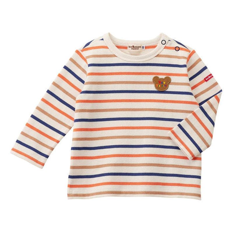 Mk Boys and Girls Long Sleeve T-shirt Summer and Autumn Clothes 2023 New Arrival Kids Cotton Base Shirt Stripes Casual Tops Children s Clothing Color stripes 130