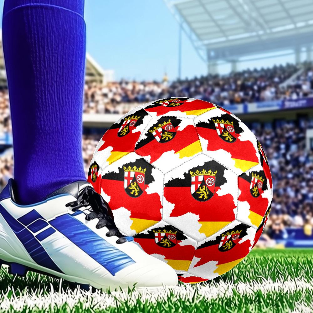Germany Flag And Map Size 5 Soccer Ball, Suitable for Training and Matches, High-Elasticity, Wear-Resistant Material Gift for Fan