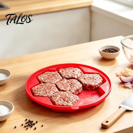 Versatile Baking Equipment 8 Cavity Silicone Hamburger Patty Maker, Burger Press Mold, Food‑Grade Non‑Stick Ground Beef Reusable Food Grade