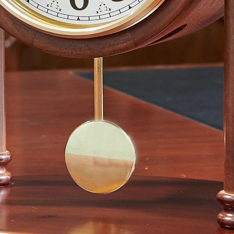 Retro Table Clock Wooden Desk Watch Decorative Luxury Desktop Pendulum Clocks Aesthetic Silent Tabletop Watches Table Decoration