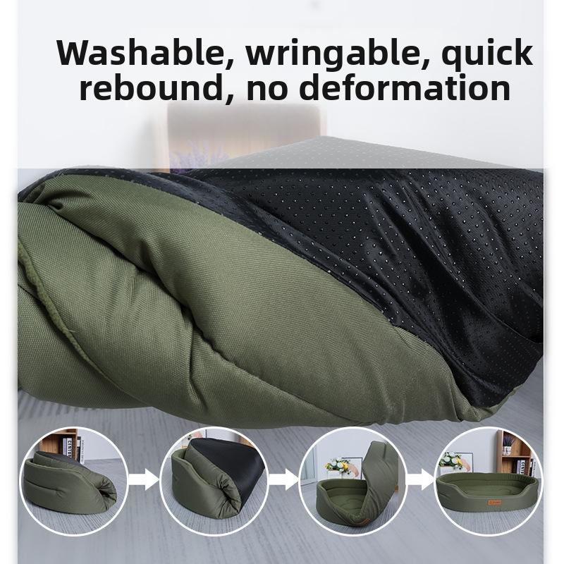 Dog Bed Mat Moisture-Proof All Season Use Chew Resistant Oxford Fabric Modern Solid Memory Foam Pet House