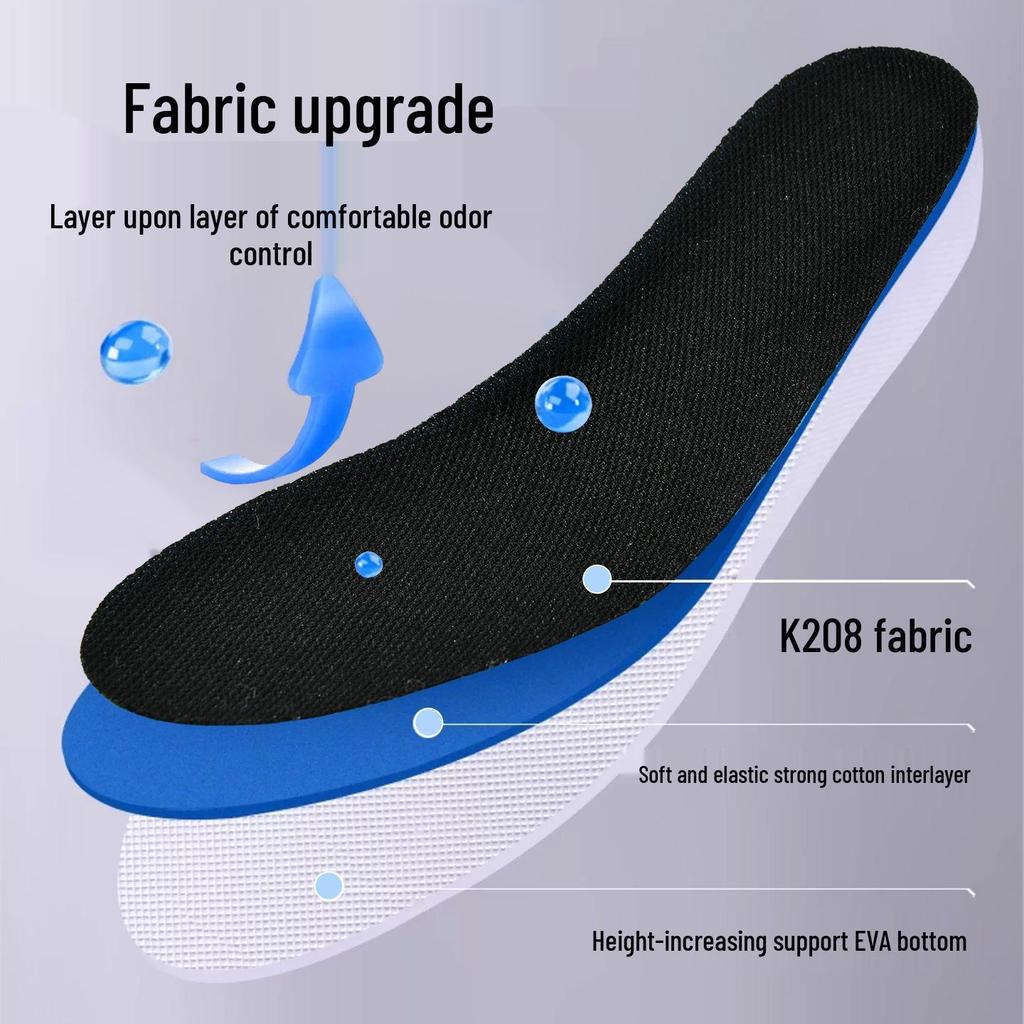 Invisible Height-Boosting Insoles: Breathable, Shock-Absorbing, Soft EVA for Men's & Women's Casual Sports Shoes