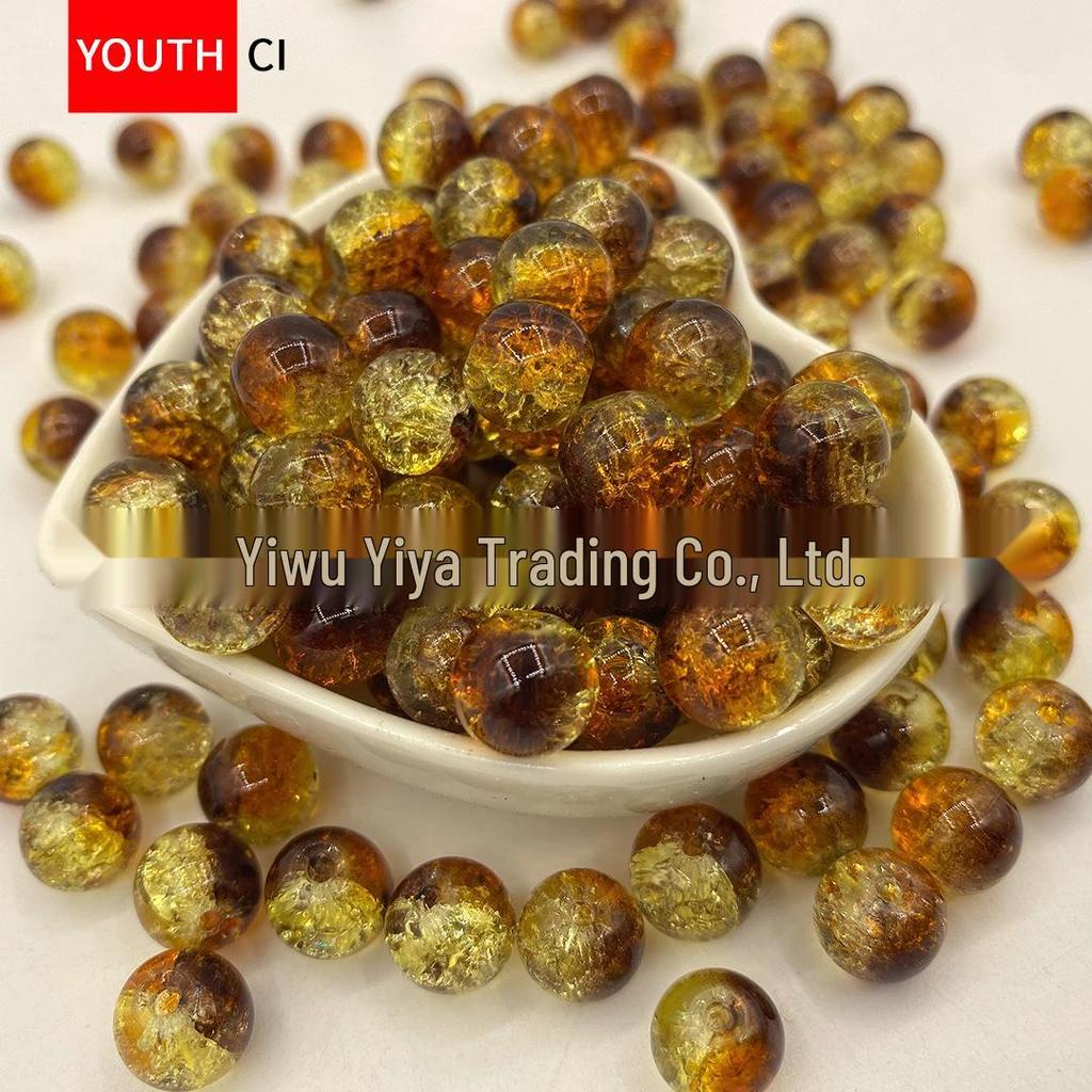 Koraliki z kryształowego szkła z glazurą crackle ice do samodzielnego tworzenia bransoletek i projektów przekładek