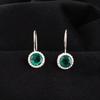 Chrome Diopside Gemstone 925 Sterling Silver Jewelry Handcrafted Earrings 0.93" EE-177-8