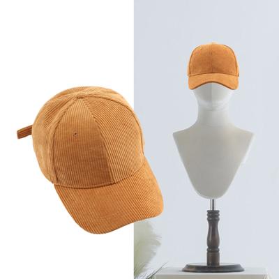 Fashionable Corduroy Baseball Cap For Men And Women Solid Color Sunproof Hat With Adjustable Strap Outdoor Activity Hat