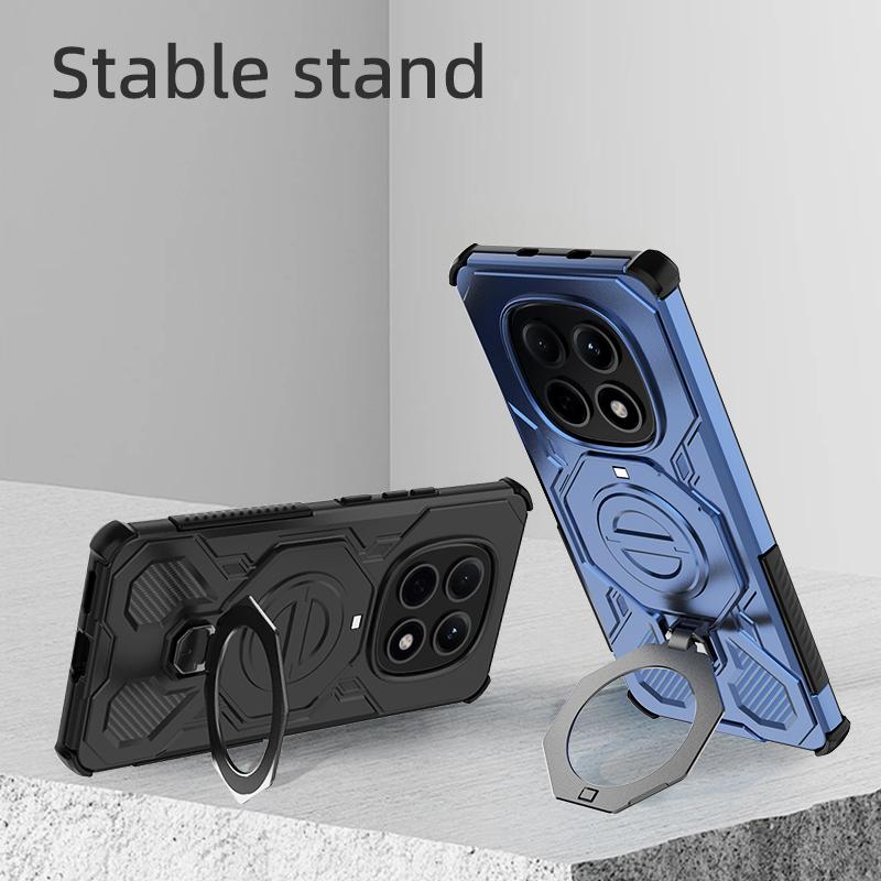KEYSION Shockproof Magnetic Case for Redmi Note 15 Pro 4G 5G Upright Live Metal Ring Stand Phone Cover for Redmi Note 15 Pro+ 5G