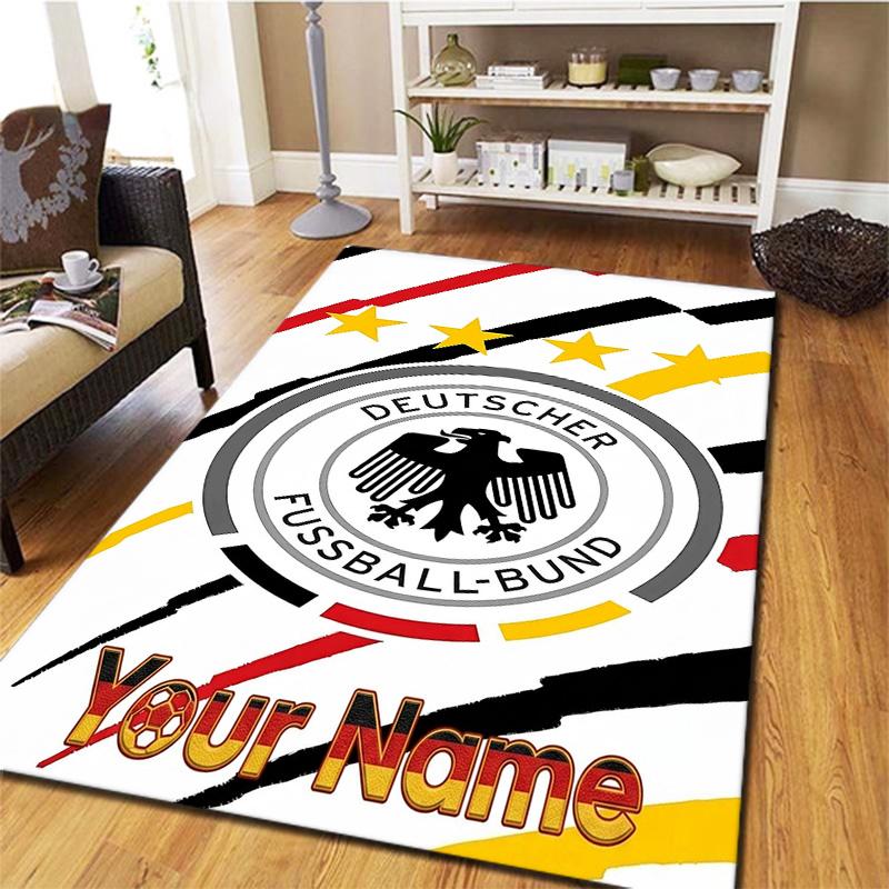 Germany Football Crest Custom Name Carpet Rug For Living Room Bedroom Home Sofa Decoration Kids Play Nonslip Floor Mat