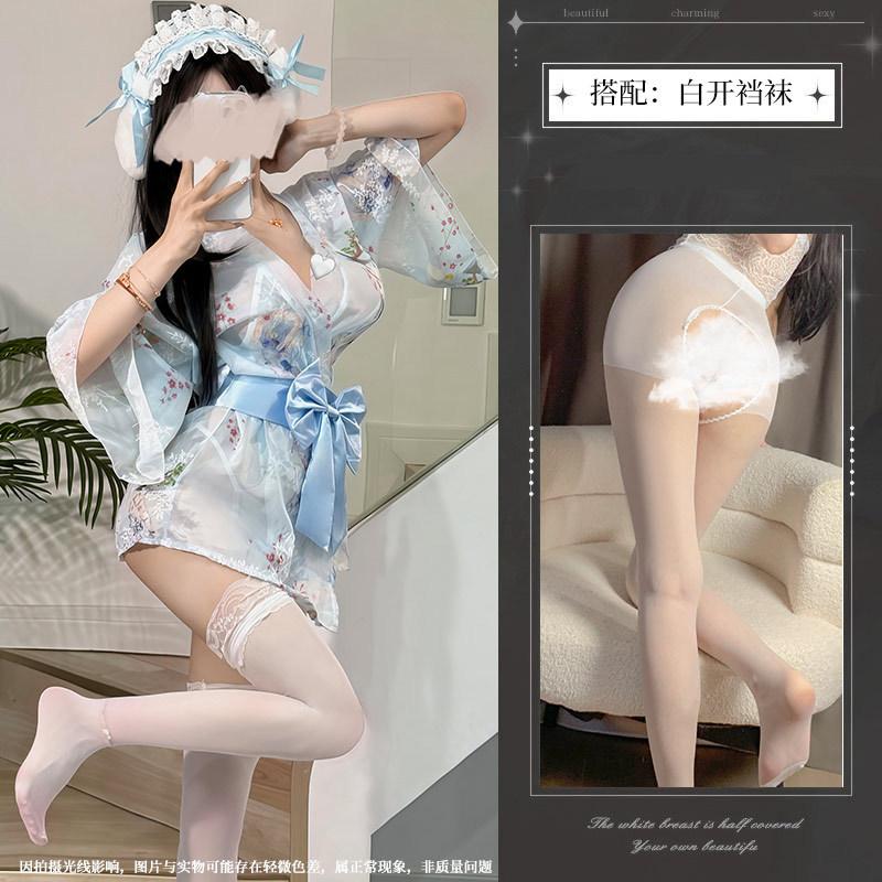 Sexy pajamas plus size Japanese kimono suit small chest erotic underwear seduction flirting hot bed passion uniform