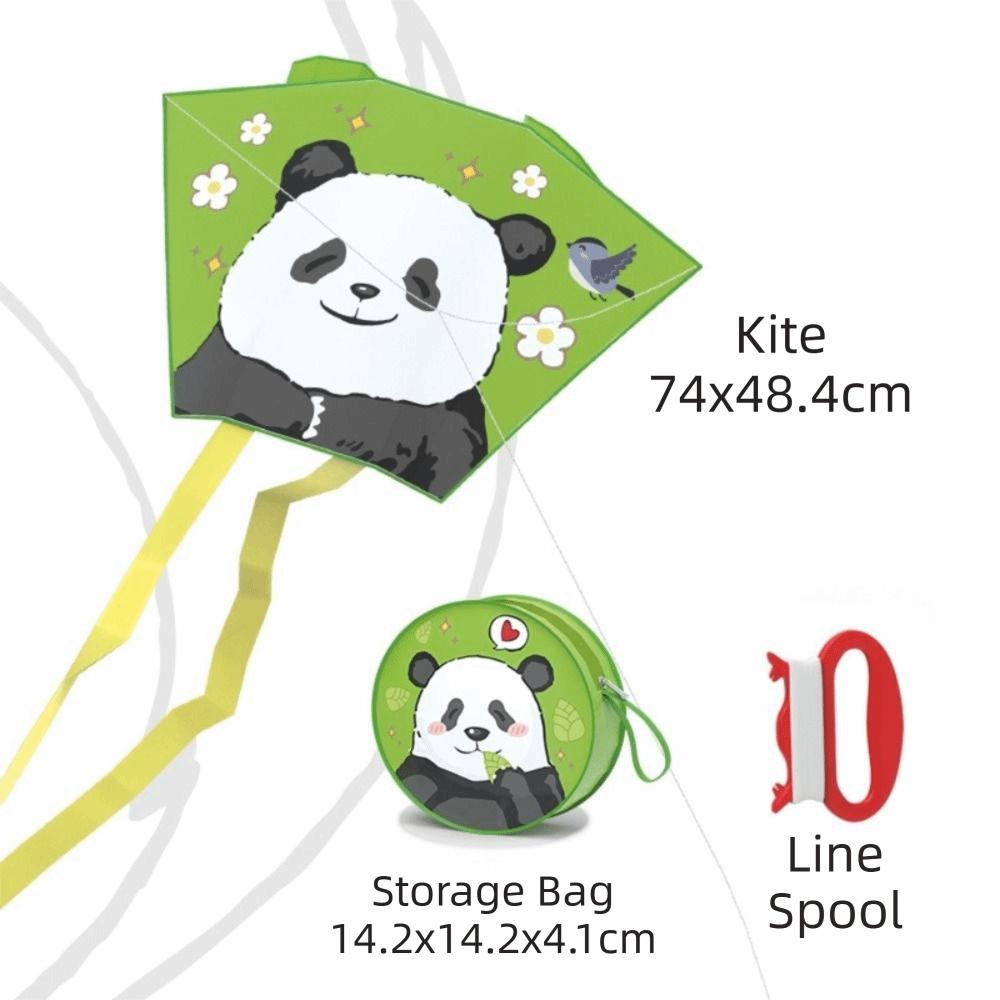 Handheld Animal Kite Portable Foldable Kite Breeze to Fly Cartoon Panda Kite Children Sports