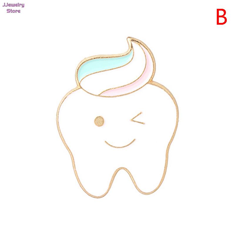 

Cartoon Tooth Pins Protect Your Dental Enamel Pins Dentist Doctor Clothes Jewelry Collar Lapel Badge Brooch for Medical Students