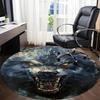 1PC Wolfpack Alpha Office Round Area Rug, Mat Suitable For Office, Under Office Chairs Bedroom Living Room Home Decor, Room Deco