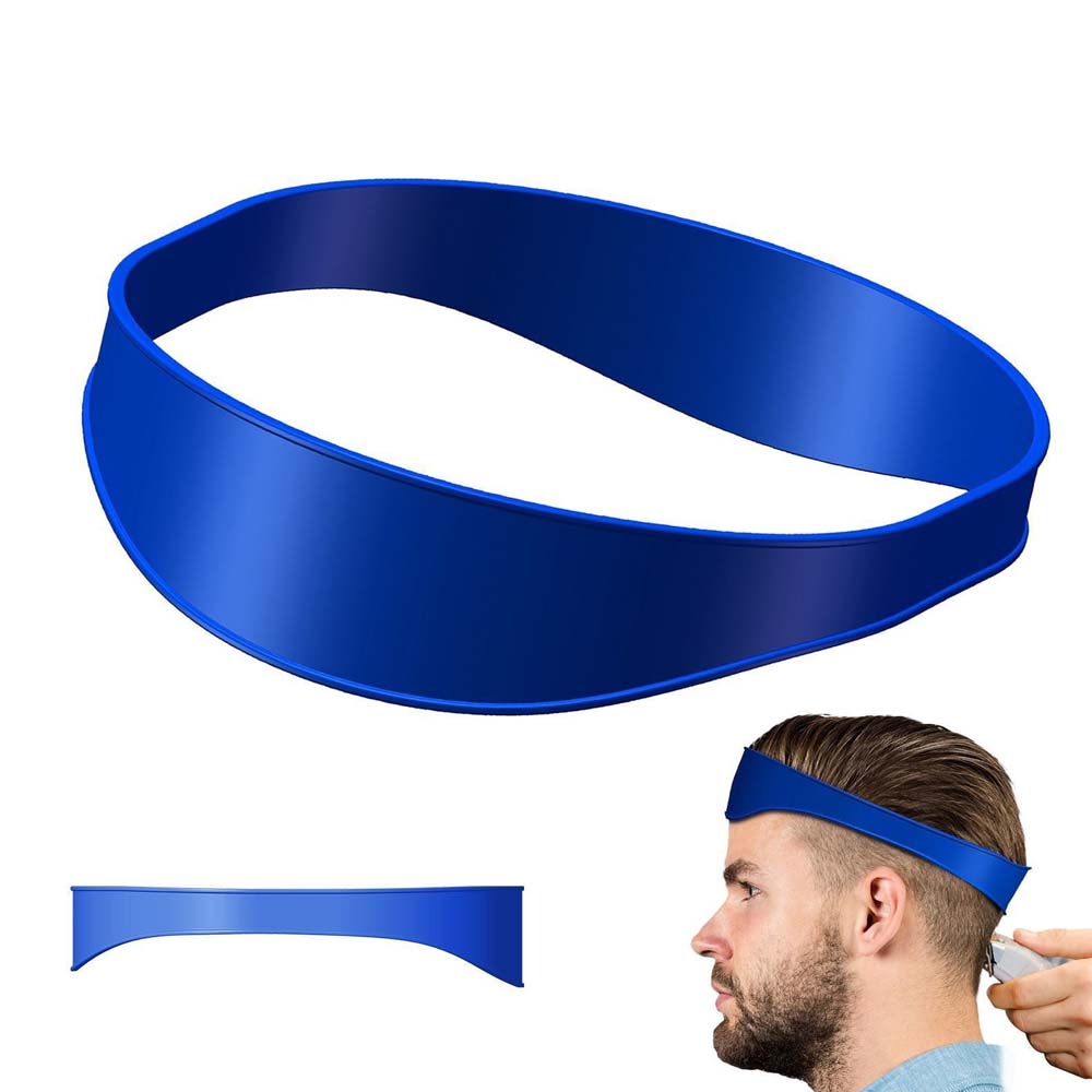 

DIY Home Haircut Tool Silicone Neckline Shaving Template Curved Headband Hair Cutting Guide Styling Tool синій