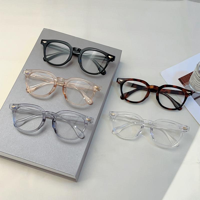 Vintage Round Glasses Women New Fashion Candy Color Rim Blue Light Blocking Optical Frames Trendy Korean Style Eyeglasses