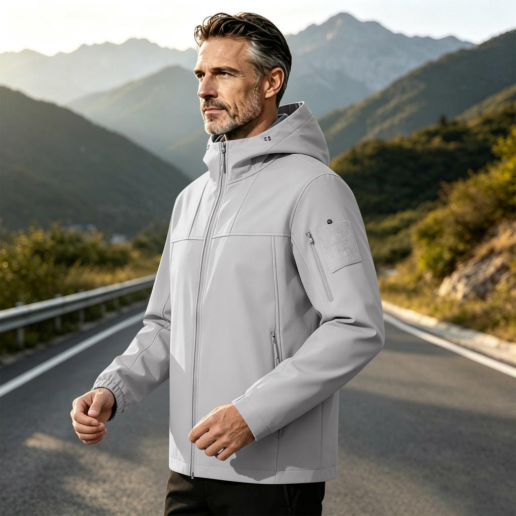 Men's Lightweight Hooded Jacket for Outdoor Hiking Climbing and Mountaineering