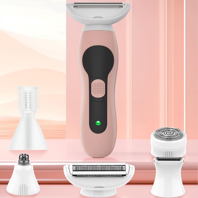 Portable Women Hair Remover Set Plastic Eyebrow and Nose Trimmer USB Rechargeable ABS Texture Suitable for Own Care