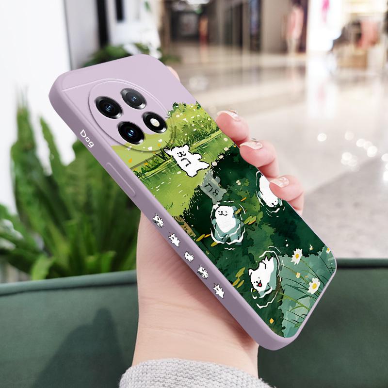 Country Puppy Phone Case For Oneplus 13 13R 12 12R 11 11R 10 10R 10T 9R 9RT 9 8T 8 7 7T Pro 5G Liquid Silicone Cover