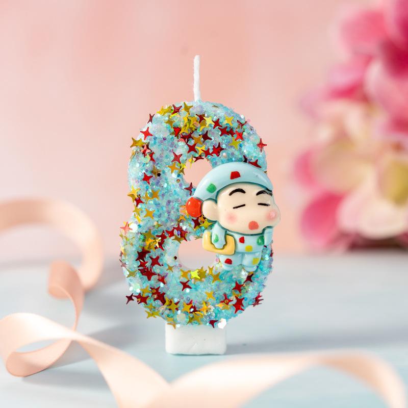 Creative Cute Little New Number Birthday Candle 0-9 Handmade Diy Children's Party Cake Decorations
