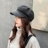 Beret Hats Exquisite Stitching Thick Woolen Casual All Match Decorative Winter Beret Caps for Women