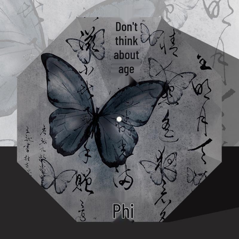 Women's Dual-Use Parasol: Automatic, Sunshade & Rain Umbrella with Black Glue Sunscreen, Foldable, Japanese & Korean Style