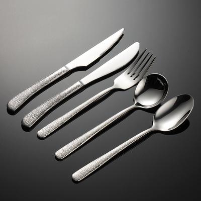 Elegantní prasklinový nerez 304 západní příborový nůž a vidlička lžíce 420 steakový nůž a vidlička kreativní kamenný vzor těžké nádobí