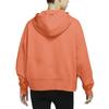 Nike Irregular Patchwork Pocket Loose Hoodie Women Tops Orange DC5281-842