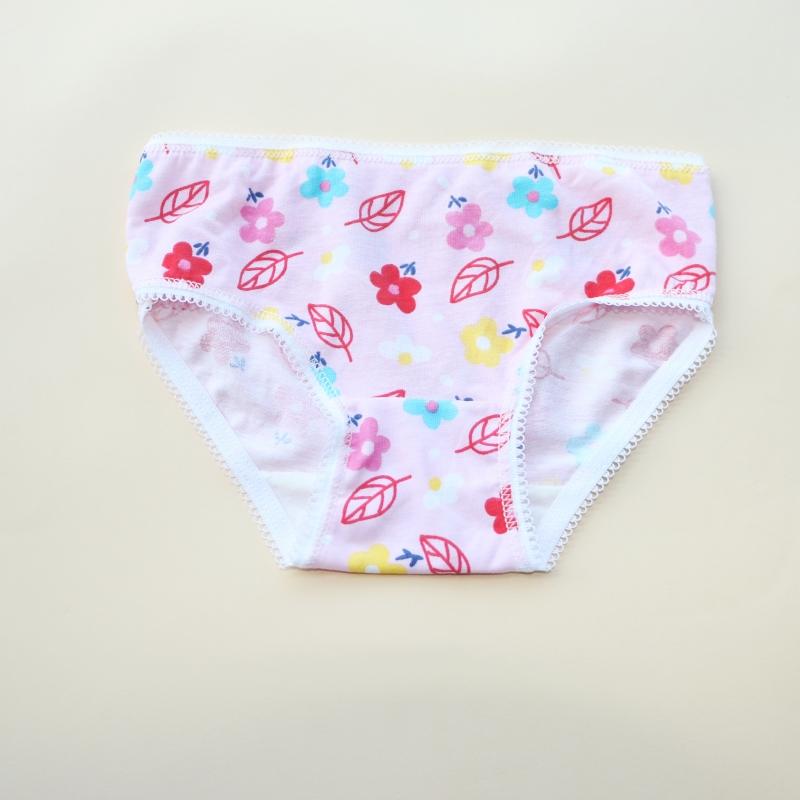 12PC/Set Baby Girls Briefs Cotton Panties Kids Floral Underwears Children Short Underpants For 2-12Years