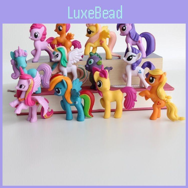 Little My Pony Twilight Sparkle Pinkie Pie Cartoon Character Model Ornament Set