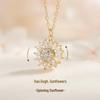 Classic Bestseller Rotating Sunflower S925 Sterling Silver Pendant Necklace - Elegant, Versatile, High-End Design