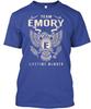 Team Emory Lifetime Member E T-Shirt Made In the USA Size S To 5XL