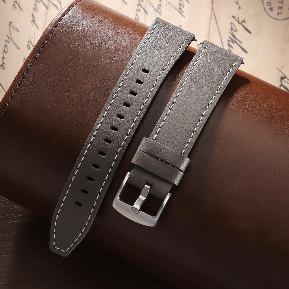 20mm Leather Watchband for Huawei Watch GT3 GT2 42mm GT3 Pro 43mm Wristband Bracelet Replacement for Men Women Smartwatch Strap
