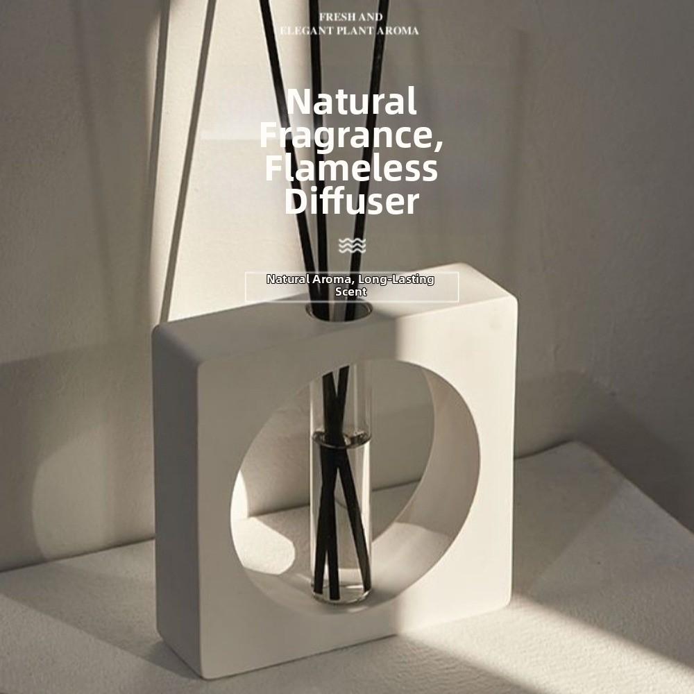 Geometric Shape Aroma Diffuser Bottle Modern Hydroponic Flower Pot Flameless Aroma Desktop Decor