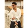 Men's Summer Textured Aerobin Oversize Shirt