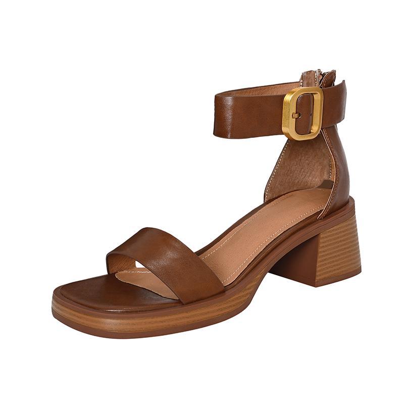Fashion Espadrille pour femmes, talons hauts rétro, sandales à bout ouvert, semelles trempées beiges