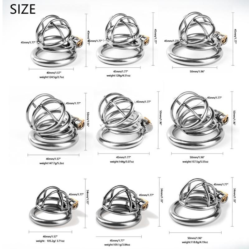 Dorosły metalowy zamek Chastity mężczyzna SM klatka na penisa Bondage ciemny zamek pierścień penisa ze stali nierdzewnej zabawki erotyczne do masturbacji dla człowieka Gay Sissy