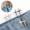 3 Paia Stringi Vita Bottone a Pressione in Metallo Senza Chiodi per Decorazione Jeans Fibbia Vita Stella Incrociata Clip Regolabili Staccabili per Pantaloni
