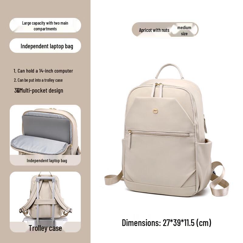 Li Shen Simple Nylon Casual Travel Backpack Medium