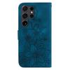 For Samsung Galaxy S25 Ultra Case Lily Flower Imprint Leather Phone Cover with Stand