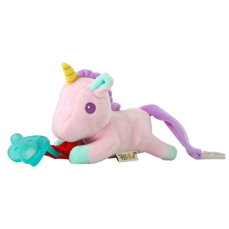 Soft And Soothing Baby Unicorn Pacifier Toy With Removable Clip