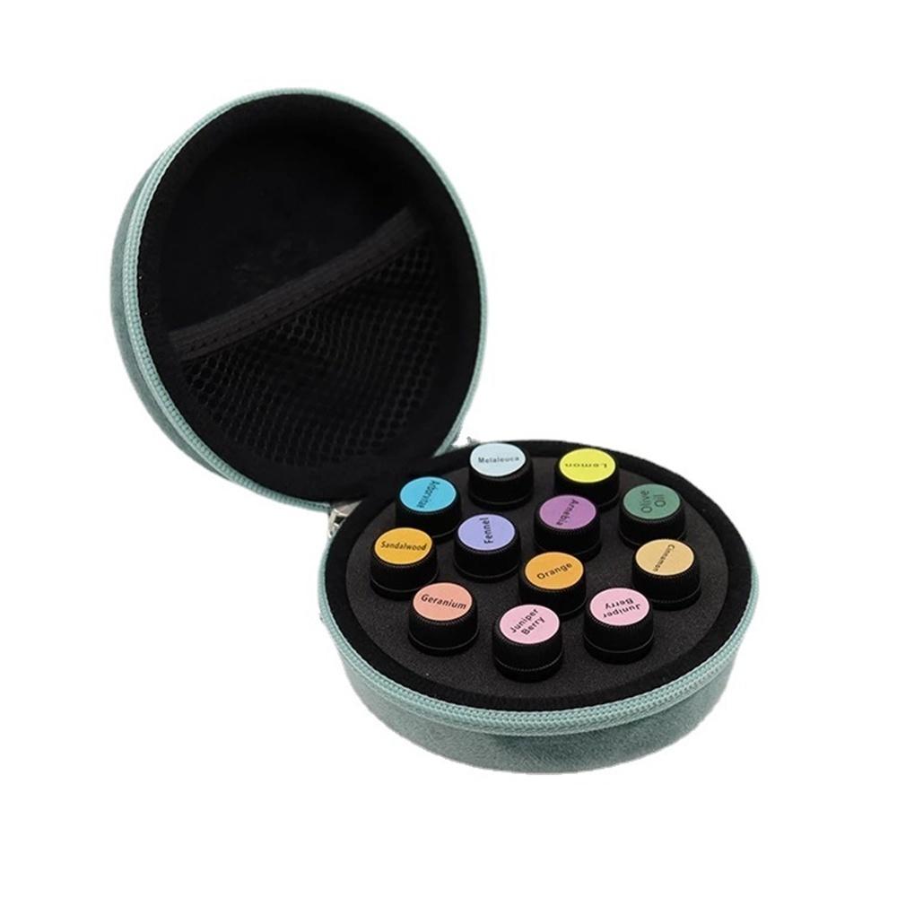 Round Essential Oil Bottle Sub Package Storage Bag Convenient To Carry. Eva Essential Oil Box Perfume Nail Polish Storage Bag