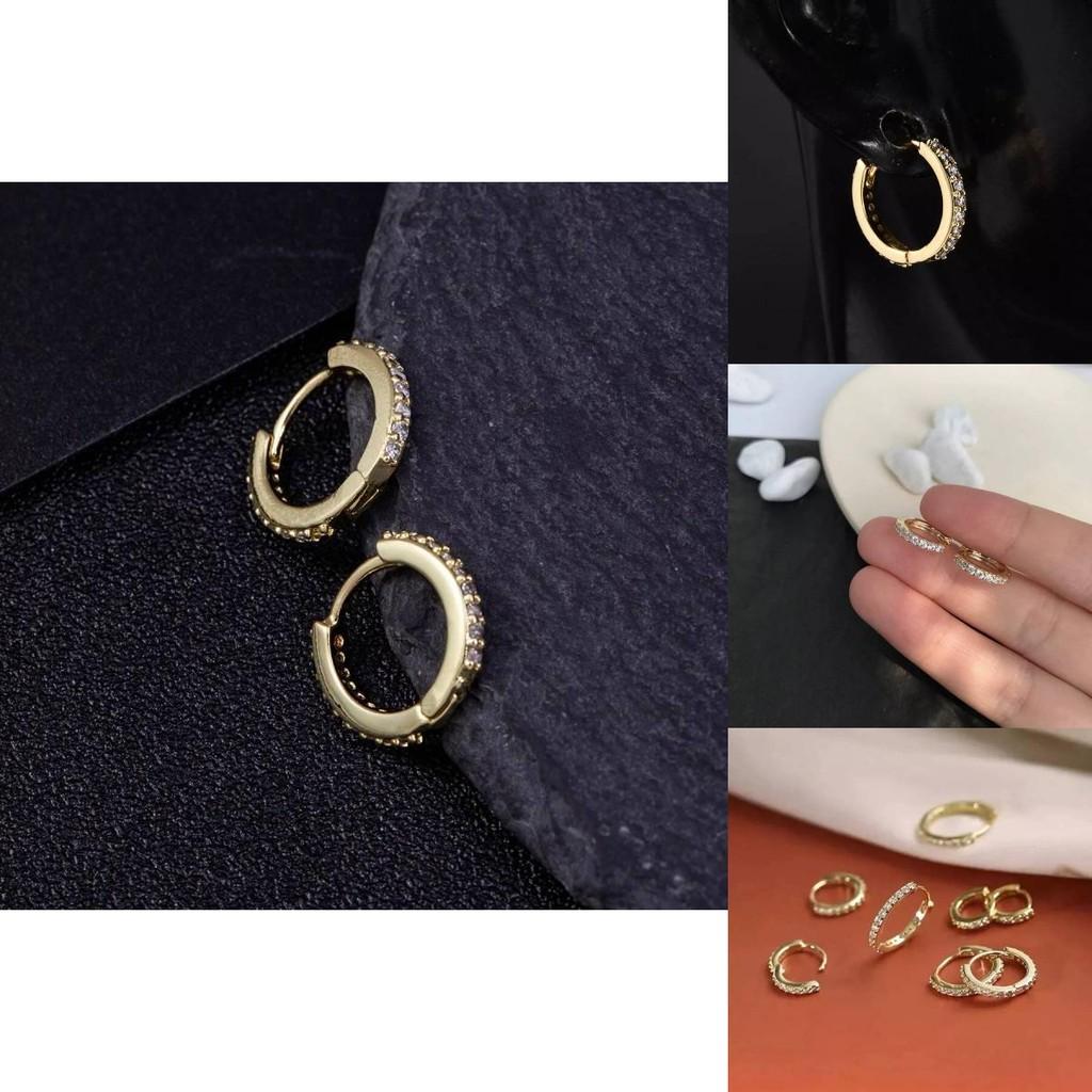 Elegant Geometric Mini Earrings For Women With Sparkling Zirconia And Unique Styles