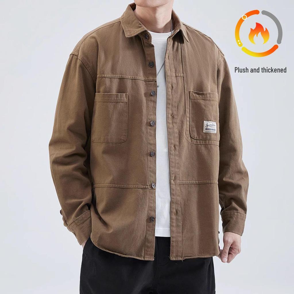 Men's Japanese Style Casual Spring & Autumn Workwear Shirt Jacket