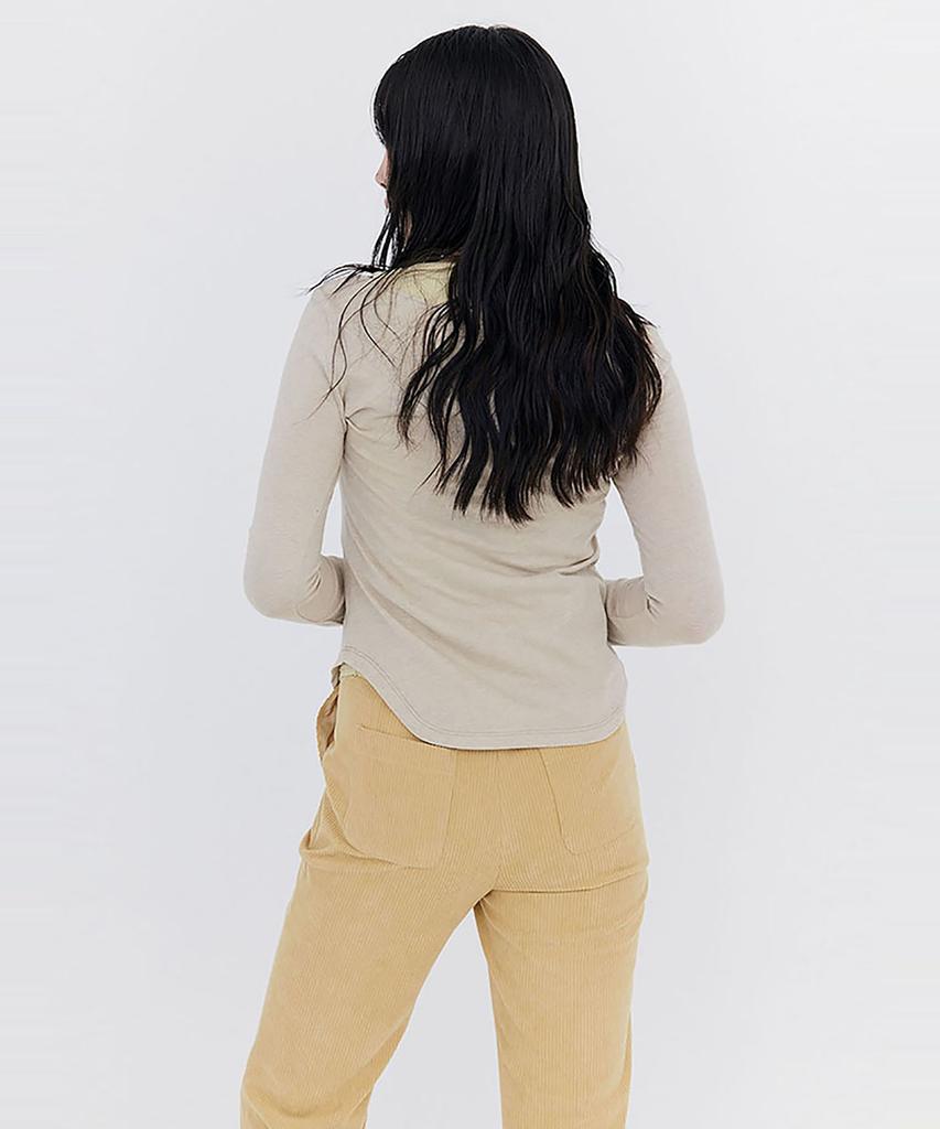 WNDERKAMMER Corduroy Semi-Bootcut Pants_Yellow